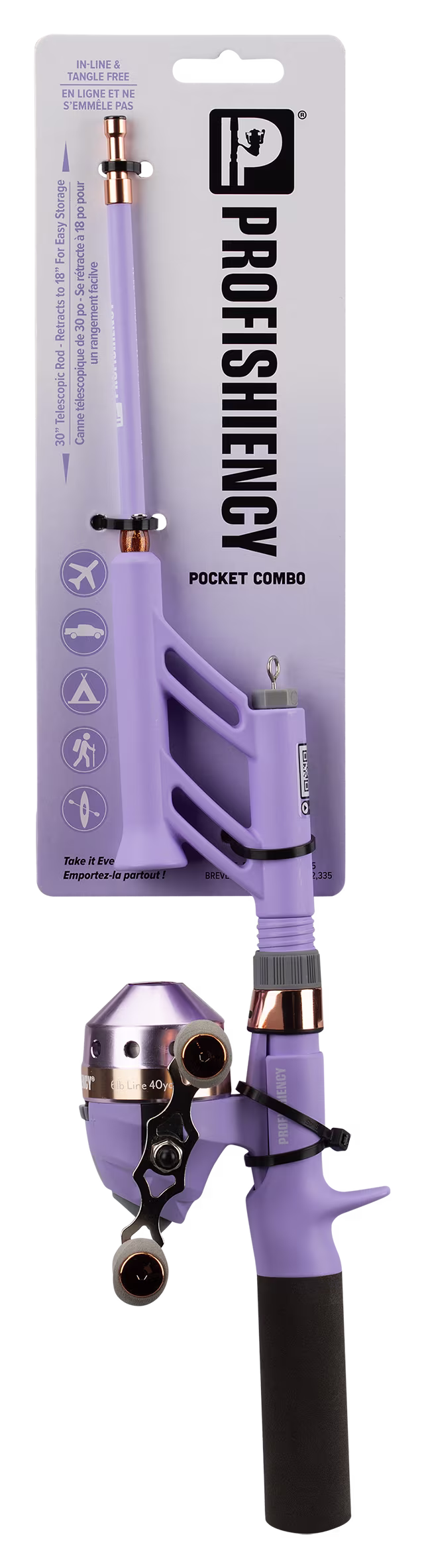ProFISHiency Lavender Pocket Spincast Combo