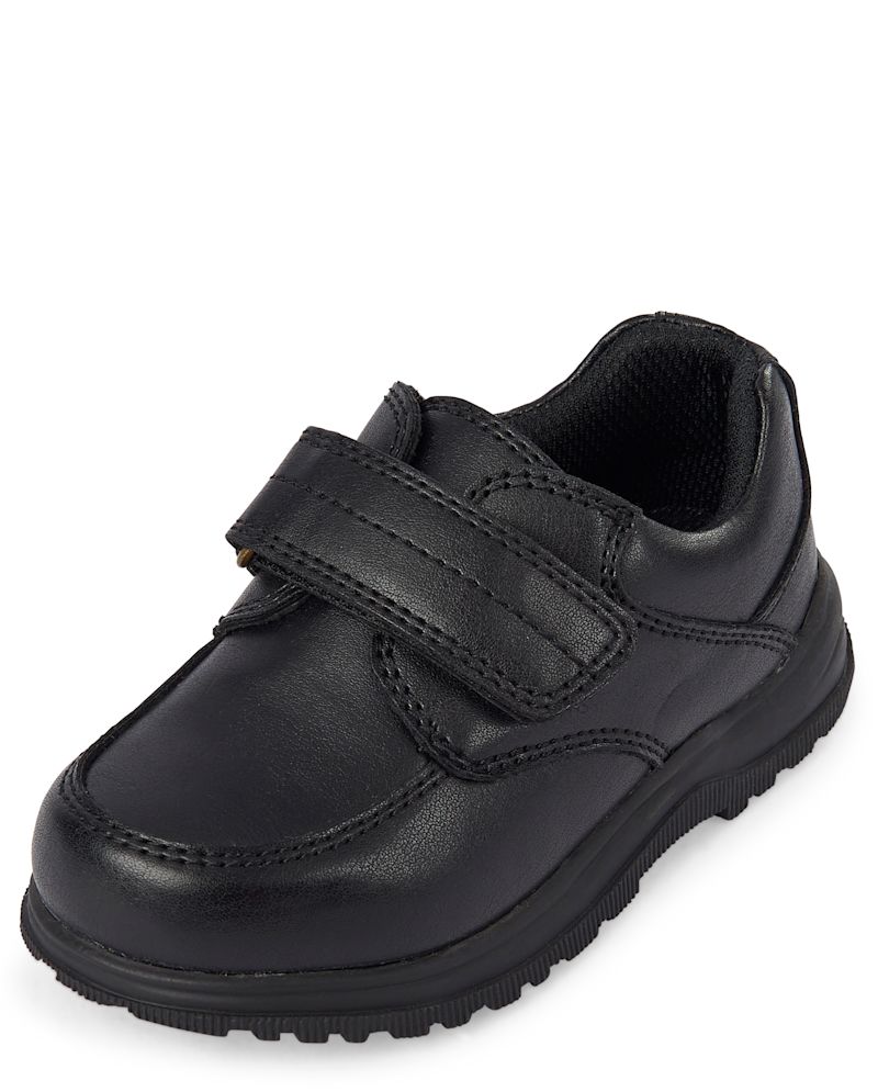 Toddler Boys Uniform Faux Leather Dress Shoes - black