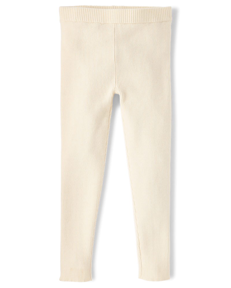 Girls Ribbed Sweater Leggings - Little Essentials