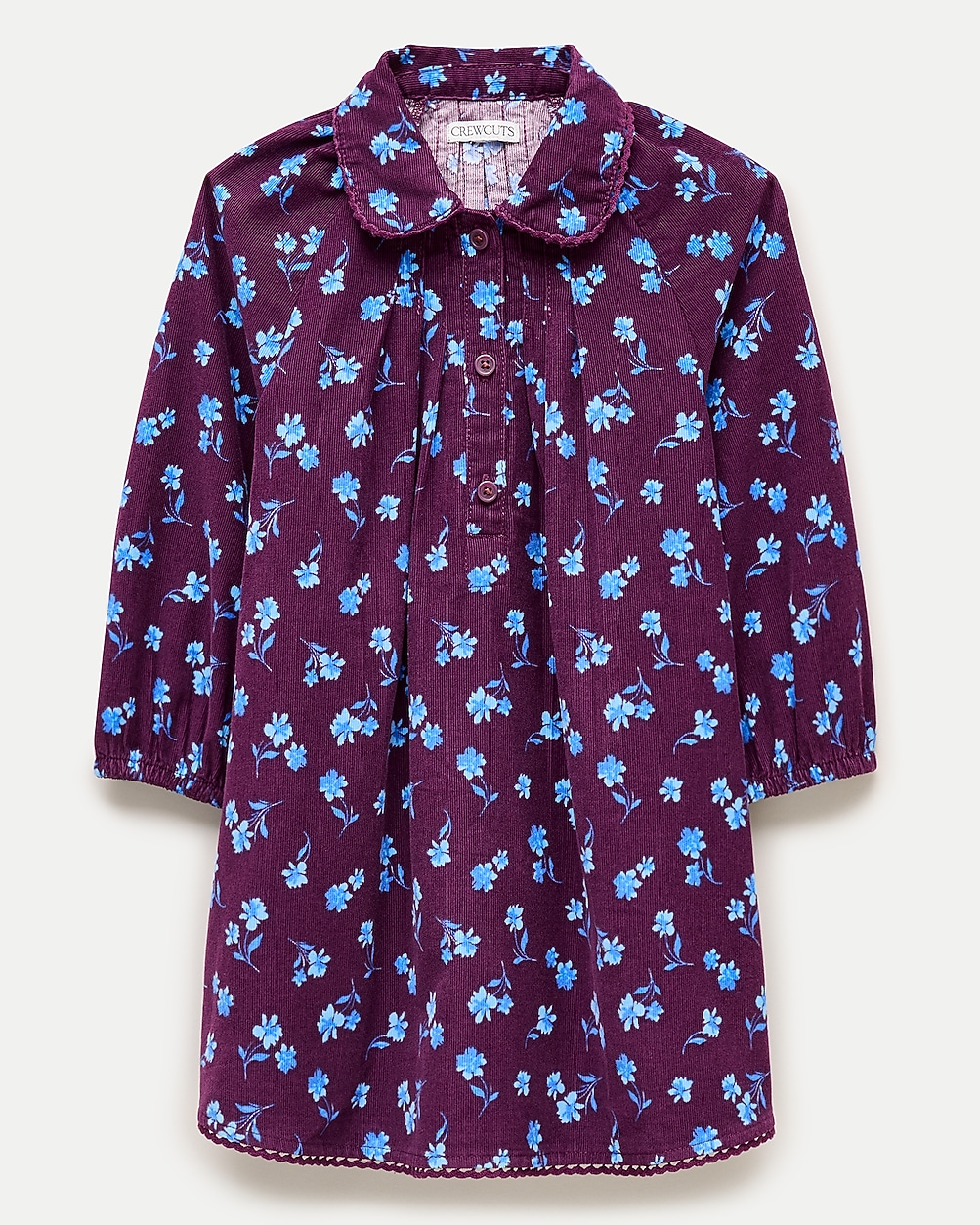 Girls' collared corduroy dress