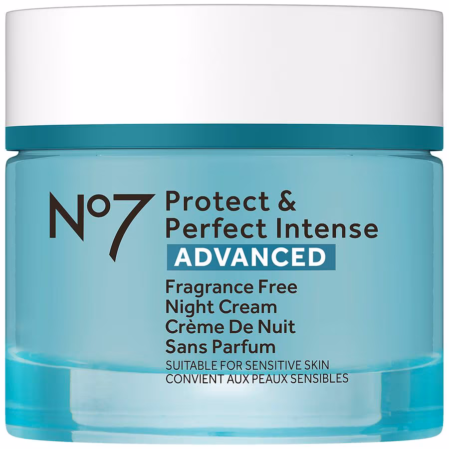 No7 Protect & Perfect Intense Fragrance Free Night Cream Fragrance Free, 1.69 oz
