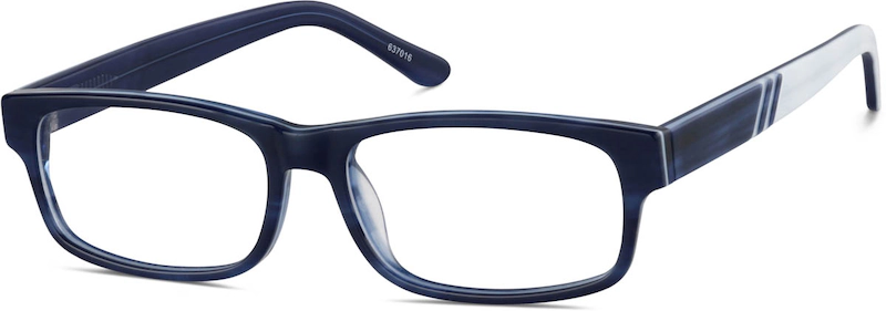 Blue Rectangle Glasses #637016