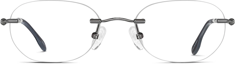 Gray Customizable Rimless Glasses #325812