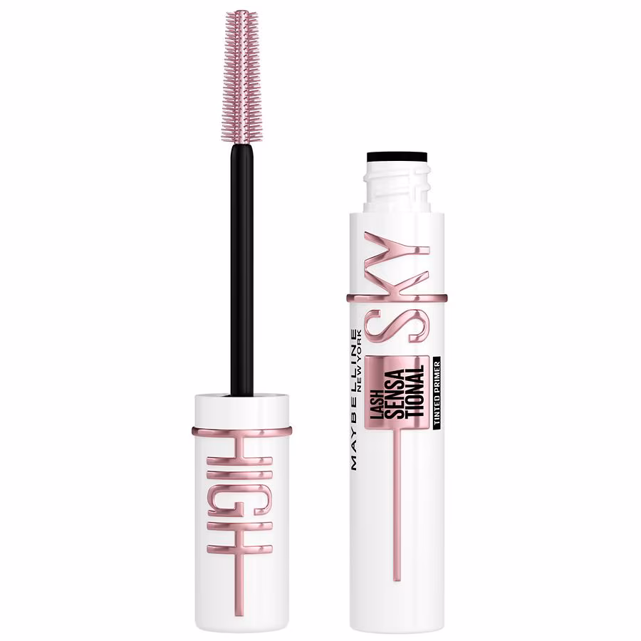 Maybelline Lash Sensational Sky High Tinted Primer Mascara Makeup, Soft Black
