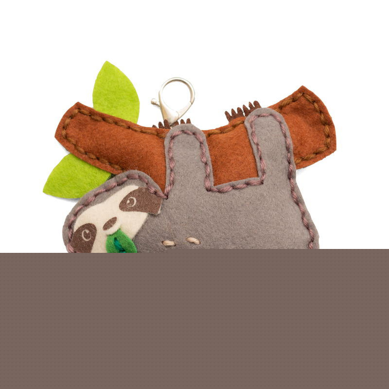 Sloth Felt Keychain Kit - Sew Cute - Colorbök