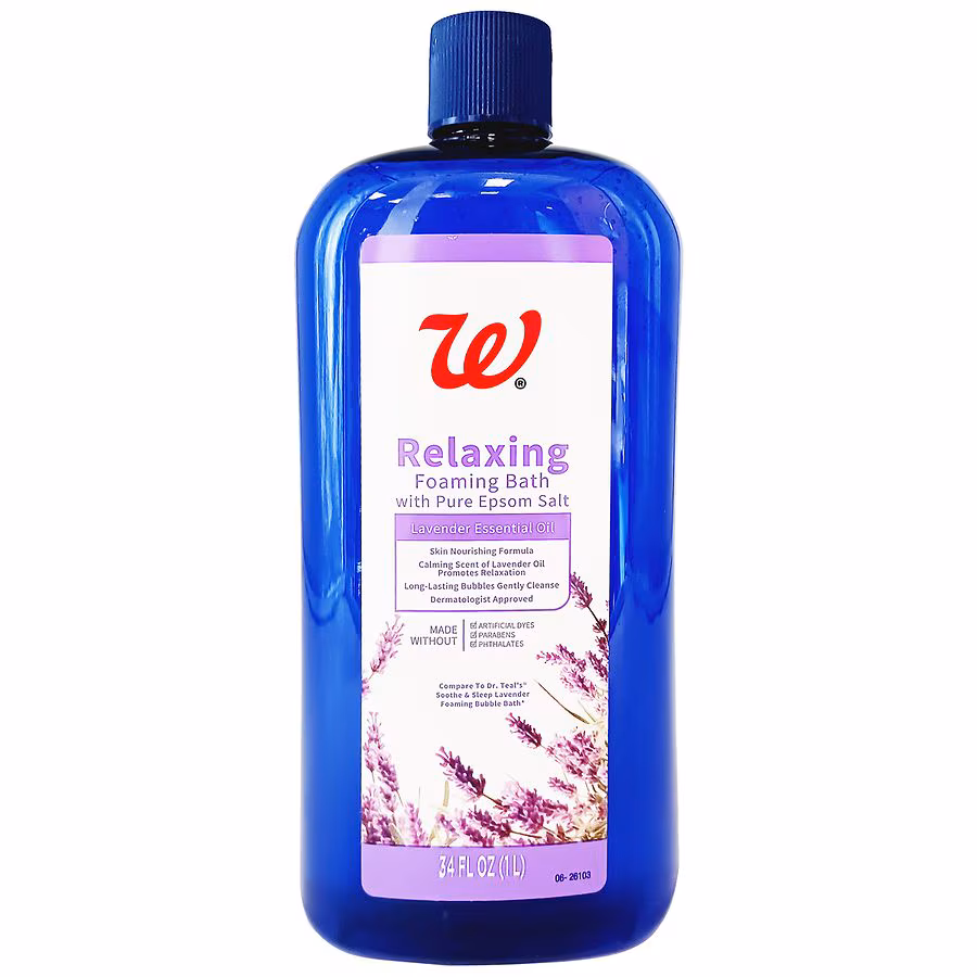 Walgreens Foaming Bath Lavender, 34.0 fl oz