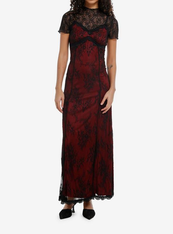 Social Collision Black Lace Ruffle Skort