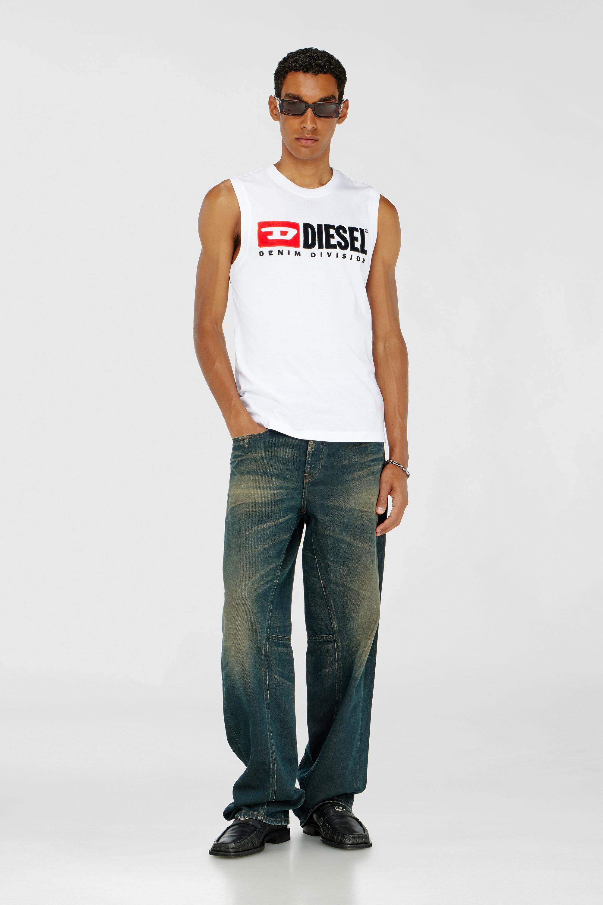 Tank top with chest logo print