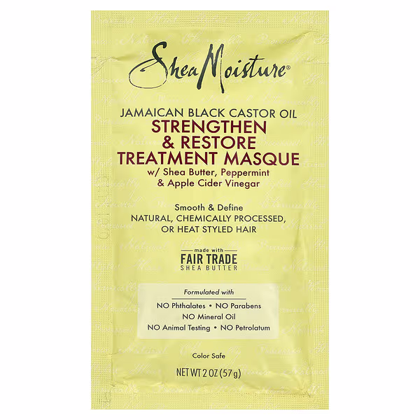 SheaMoisture, Jamaican Black Castor Oil, Strengthen & Restore Treatment Hair Masque, 2 oz (57 g)