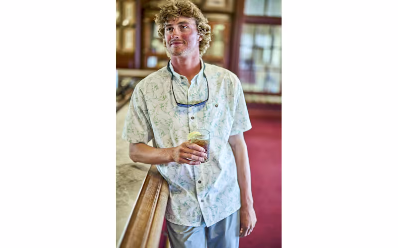 World Wide Sportsman Seacrest Printed Button-Down Short-Sleeve Shirt