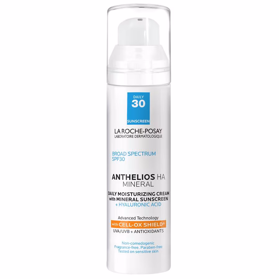 La Roche-Posay Mineral Sunscreen Moisturizer SPF 30 + Hyaluronic Acid, 1.7 Fl Oz