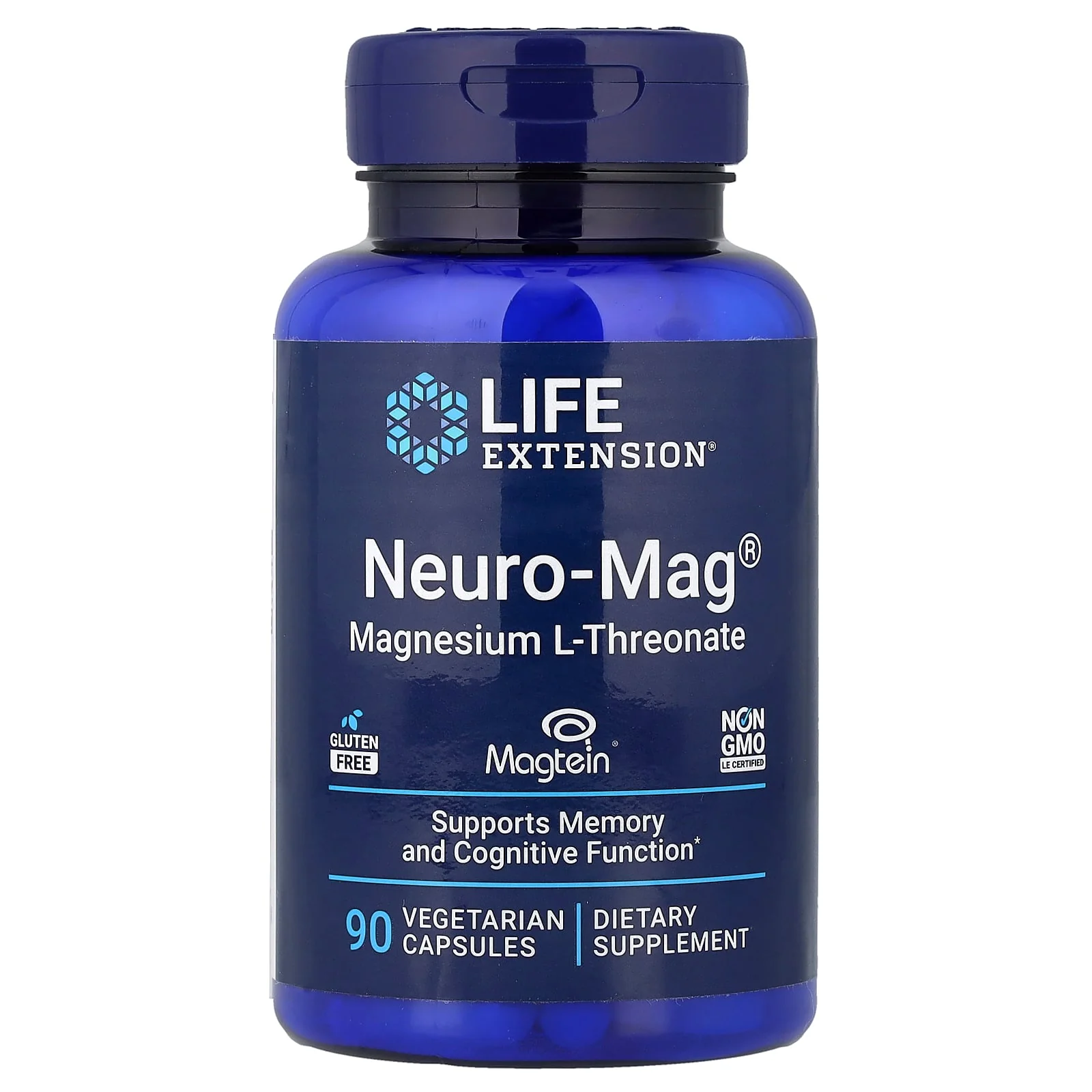 Life Extension, Neuro-Mag®, Magnesium L-Threonate, 90 Vegetarian Capsules (48 mg per Capsule)