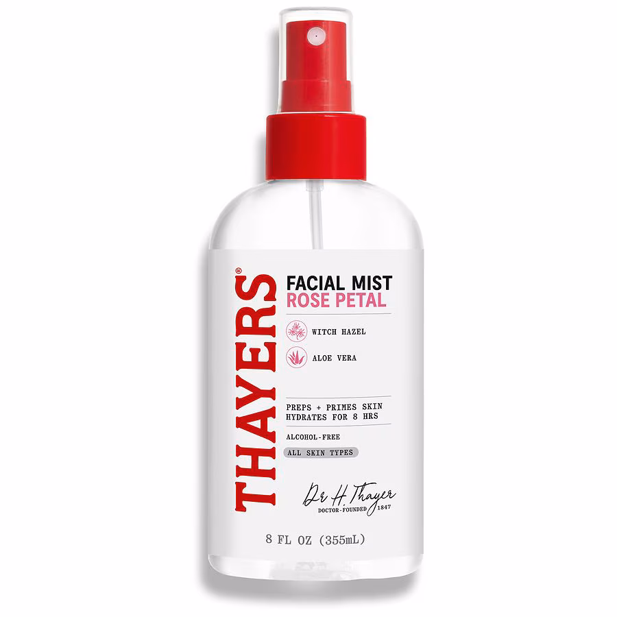 Thayers Witch Hazel Facial Mist Toner Rose Petal, 8.0 fl oz