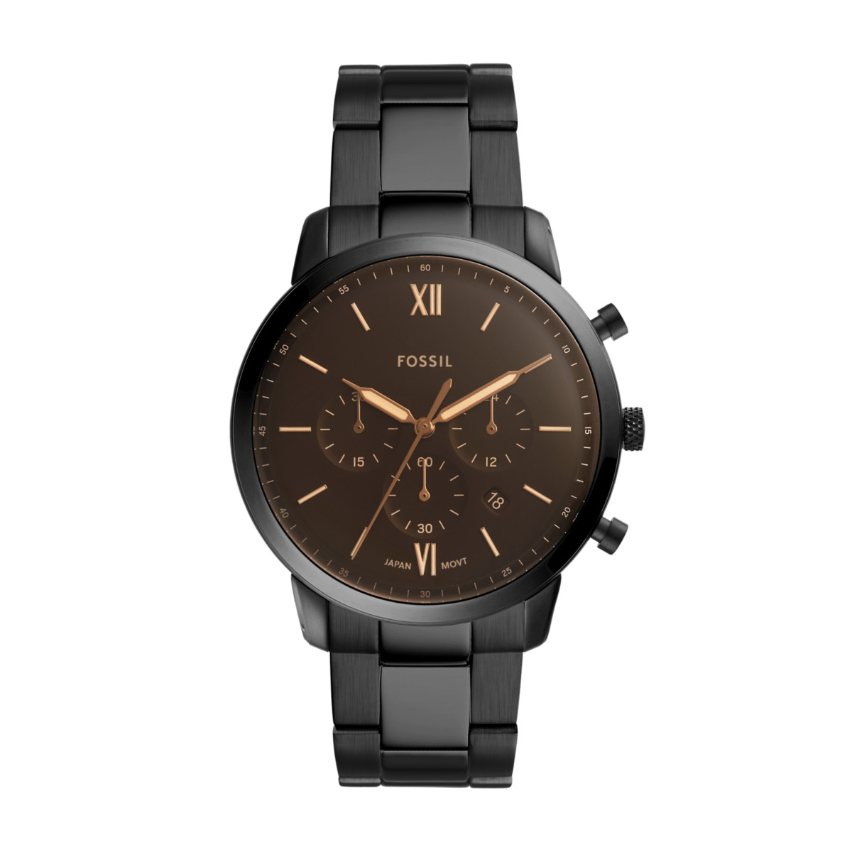 Neutra 44mm Chronograph Black Stainless Steel Watch
