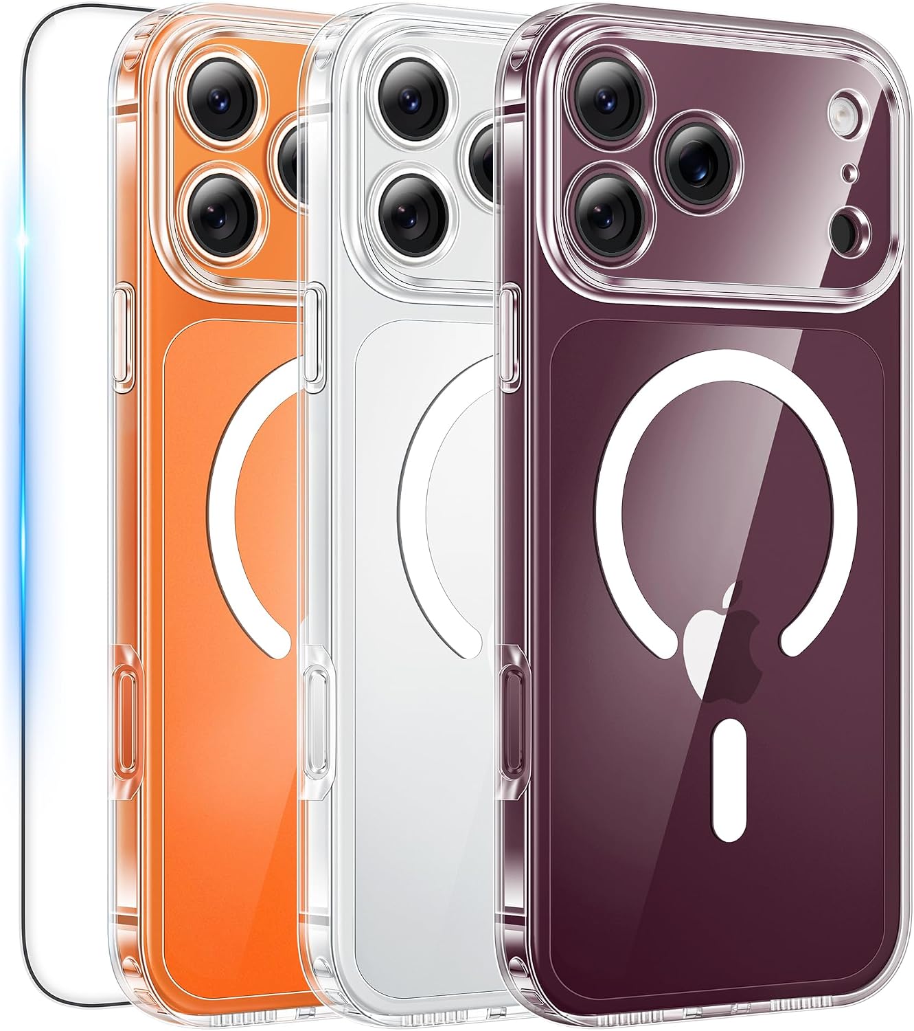 FNTCASE for iPhone 18 Pro-Max/17 Pro-Max Clear Case Fit for Magsafe