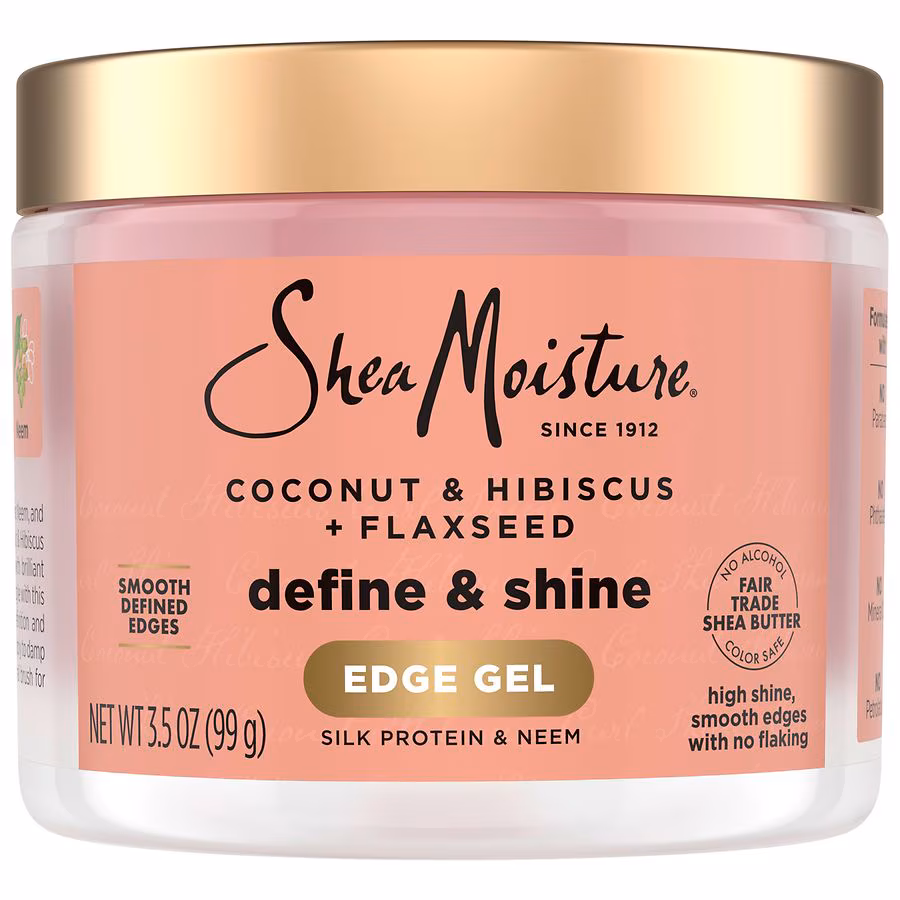 SheaMoisture Define & Shine Edge Gel + Flaxseed Coconut & Hibiscus, 3.5 oz