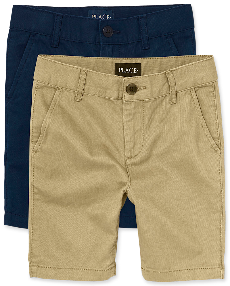 Boys Uniform Stretch Chino Shorts 2-Pack