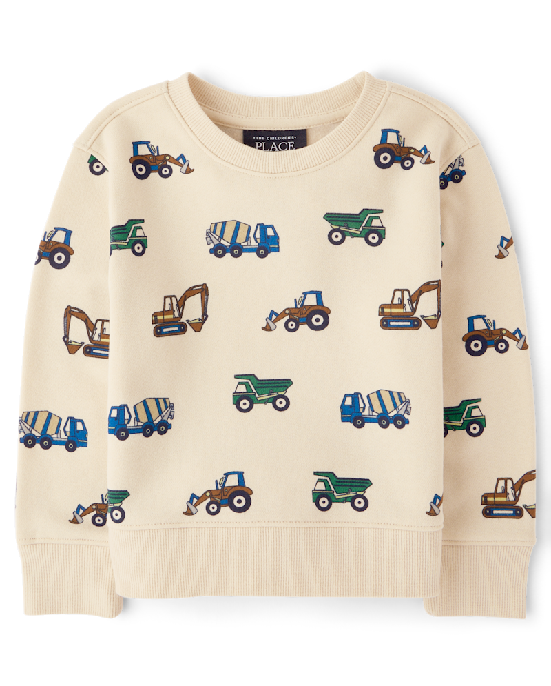 Toddler Boys Long Sleeve Print Premium Fleece Sweatshirt