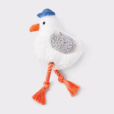 9.75" Seagull Plush/Rope Dog Toy - Boots & Barkley™
