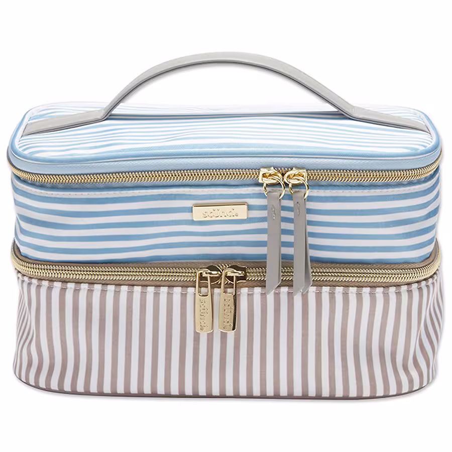 Allegro Train Case Stripes, 1.0 ea