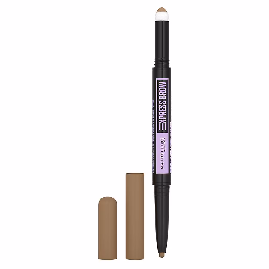 Maybelline Express Brow 2-In-1 Pencil and Powder, Eyebrow Makeup, Black Brown