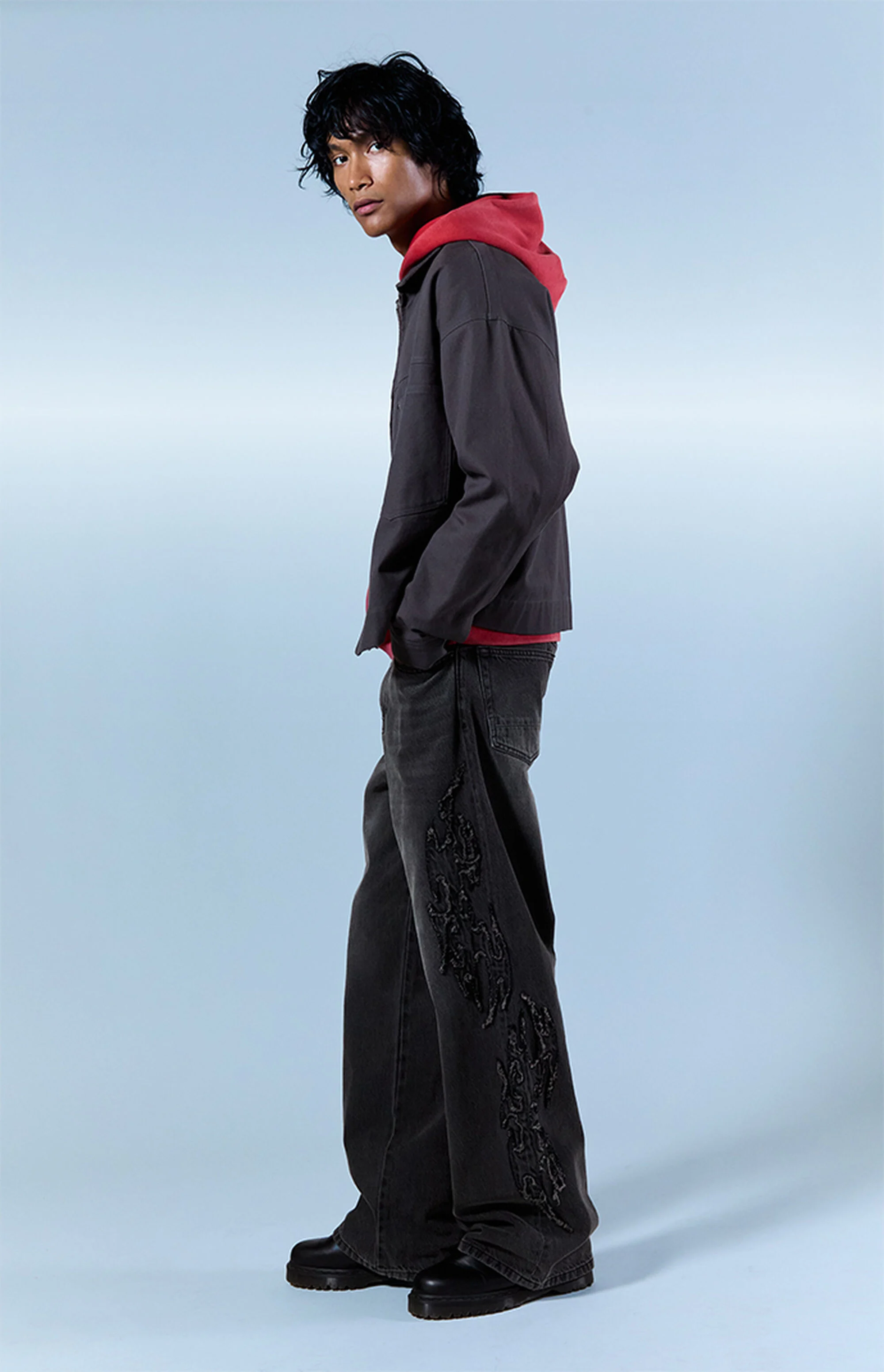 Pacsun Blake Extreme Baggy Jeans Cyber Black
