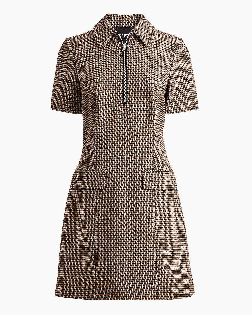 Parc dress in houndstooth wool blend