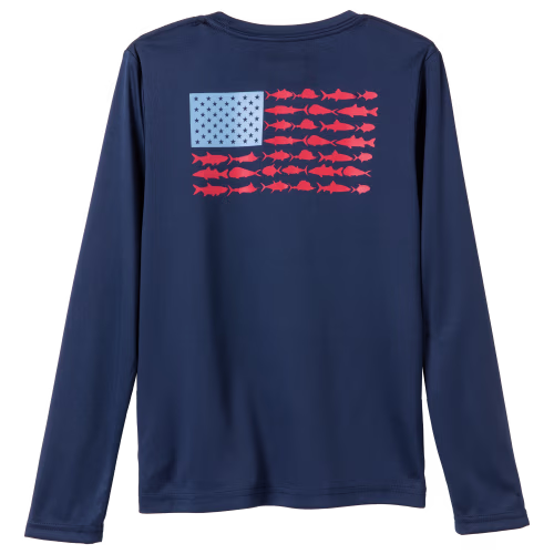 Columbia PFG Terminal Tackle Fish Flag Long-Sleeve T-Shirt for Kids