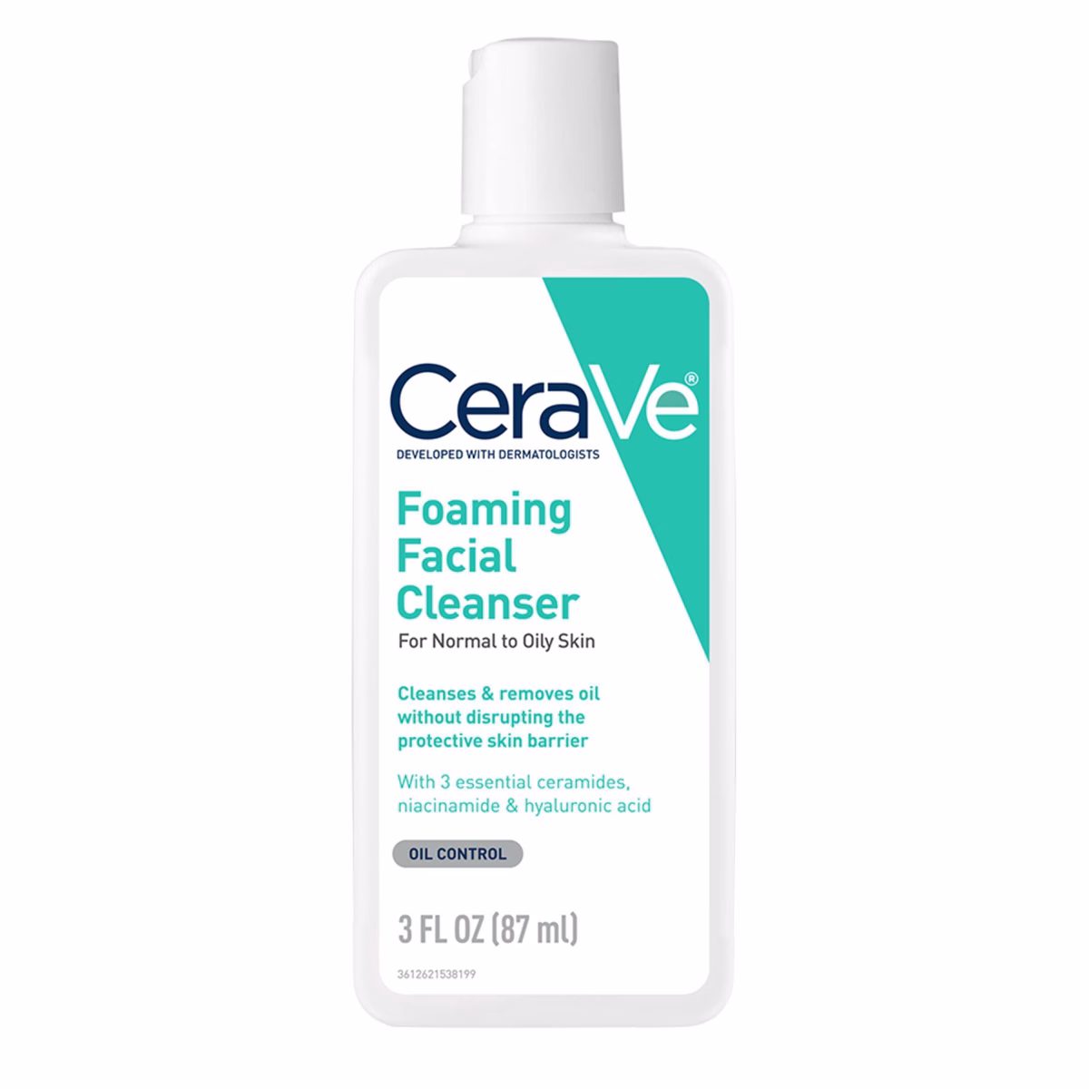 CeraVe Foaming Face Wash with Hyaluronic Acid and Niacinamide for Oily Skin - 3 fl oz