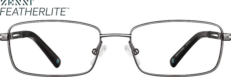Gray Titanium Rectangle Glasses #376112