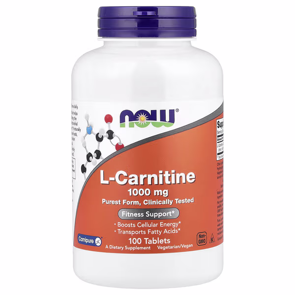 NOW Foods, L-Carnitine, 1,000 mg, 100 Tablets