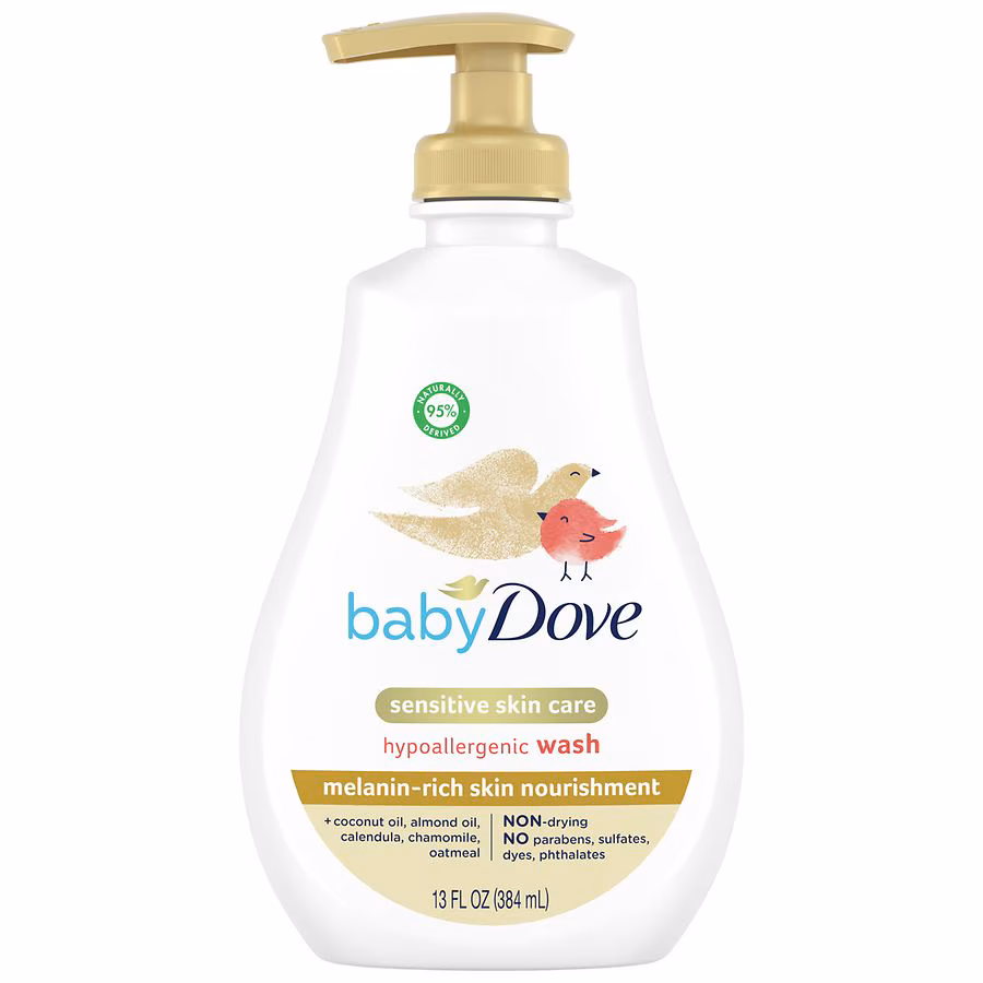 Baby Dove Melanin Rich Skin Nourishment Sensitive Skin Care Hypoallergenic Wash, 13.0 fl oz