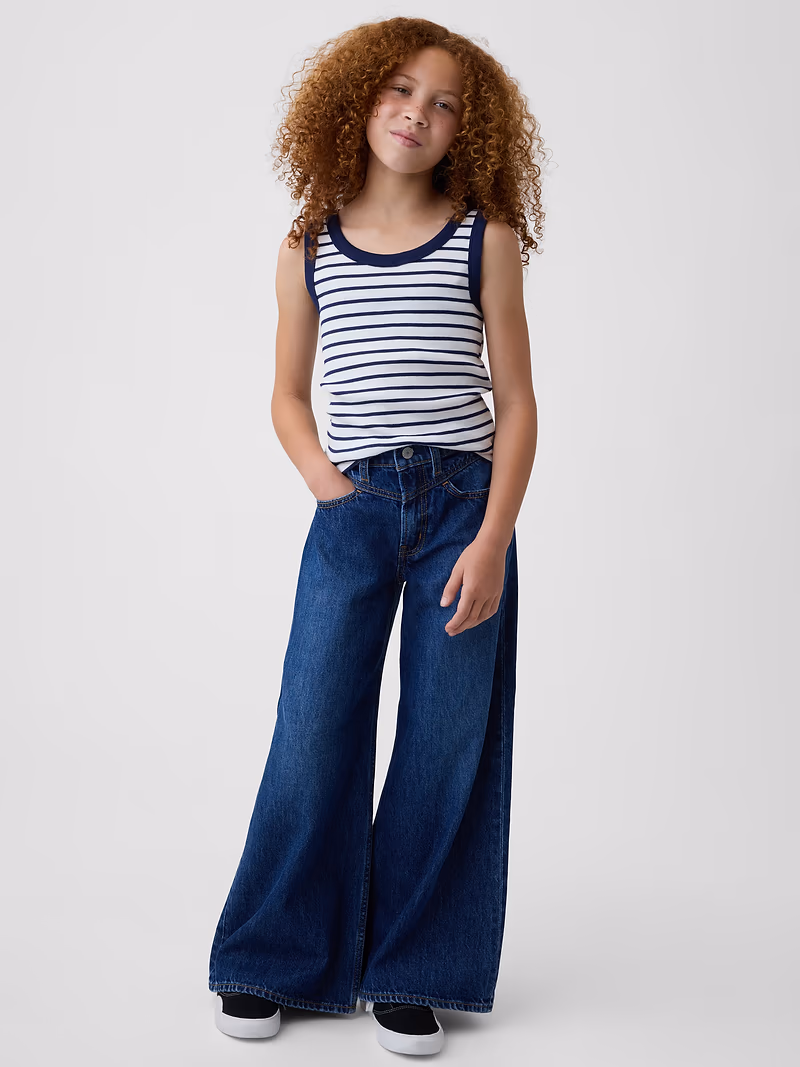 Kids Low Rise Front Yoke Baggy Jeans
