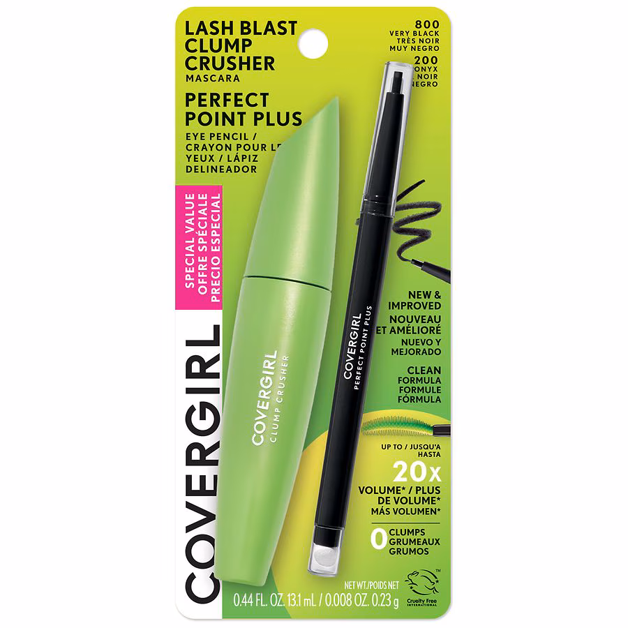 Lash Blast Clump Crusher Mascara & Perfect Point Value Pack, Very Black / Onyx, 1.0 set