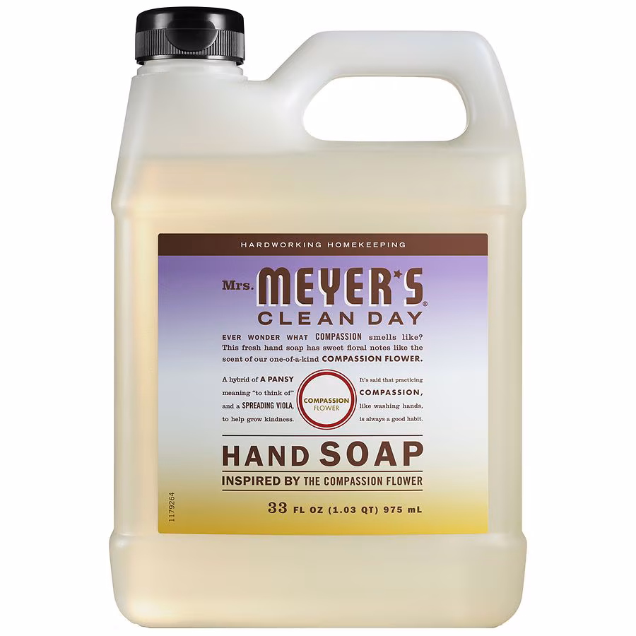 Mrs. Meyer's Clean Day Liquid Hand Soap Refill Compassion Flower, 33.0 fl oz