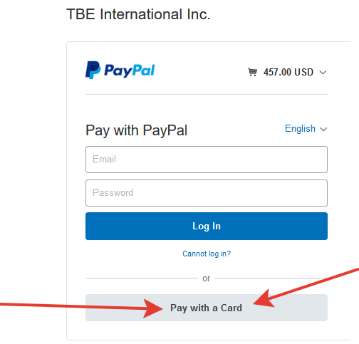 Оплата картой в PayPal